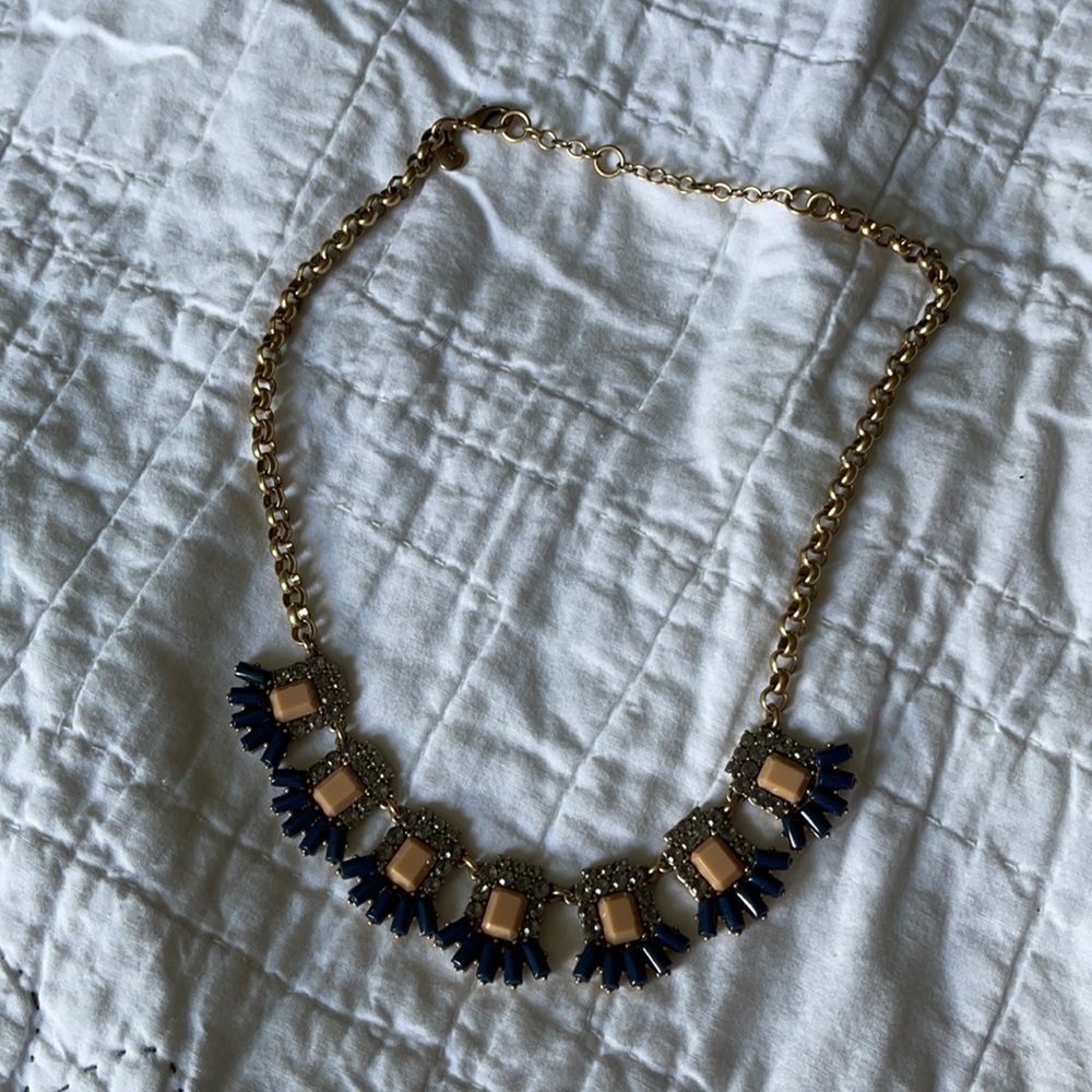 JCrew Factory statement necklace - Navy and Tan